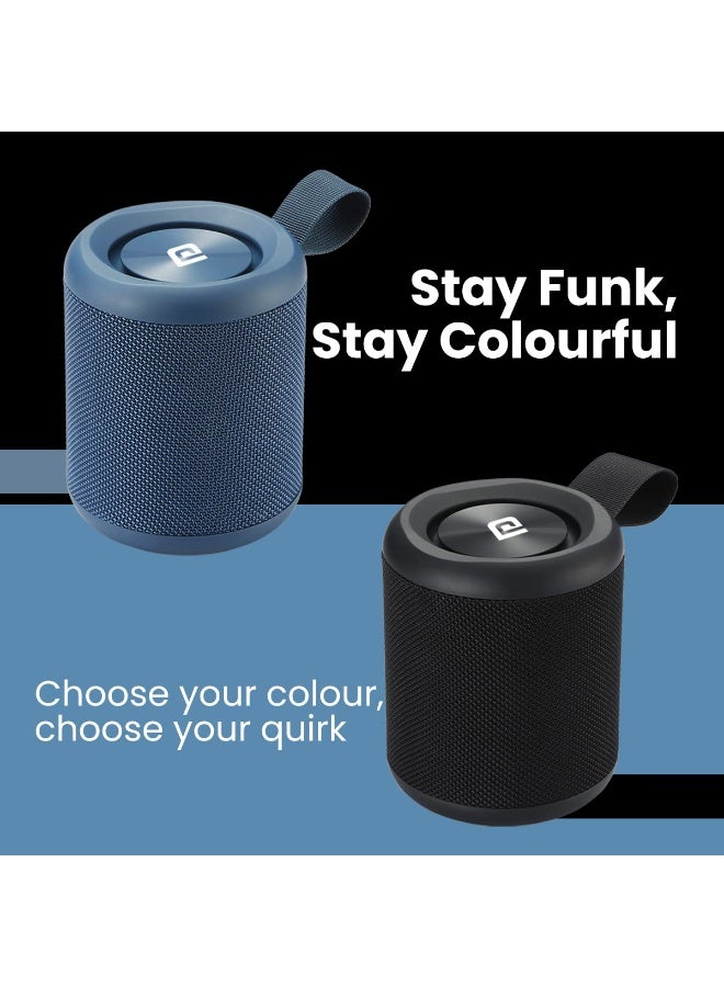 بورترونيكس Portronics SoundDrum P 20W Portable Bluetooth Speaker with 6-7 hrs Playback Time, Handsfree Calling, USB Slot, Aux-in Port, Type C Charging (Black) - Image 5